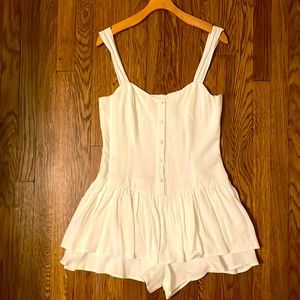 MINKPINK white linen romper. Size large.